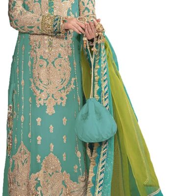 indian pakistani eid festival embroidered ready to wear palazzo style salwar kameez suit for women (9115)