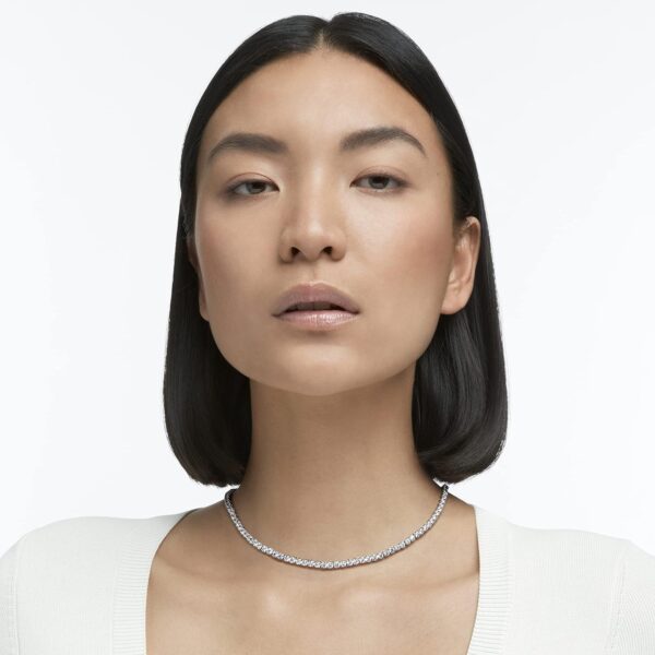 Swarovski Jewelry Crystal Elegance Necklace Collection, with Crystals and Clear Stones on Rhodium and Rose Gold-Tone Finished Metal - Image 4
