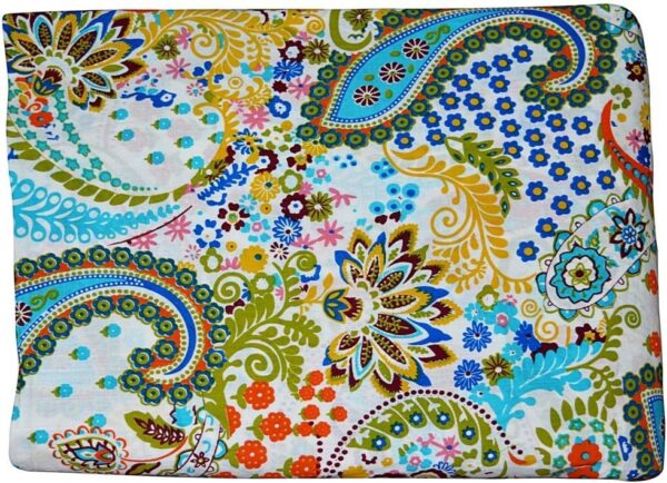 5 Yard Indian Print Cotton Fabric by Yard, Natural Dyes Sanganeri Indian Cotton Fabric Hand Block Printed Handmade Cotton Fabric