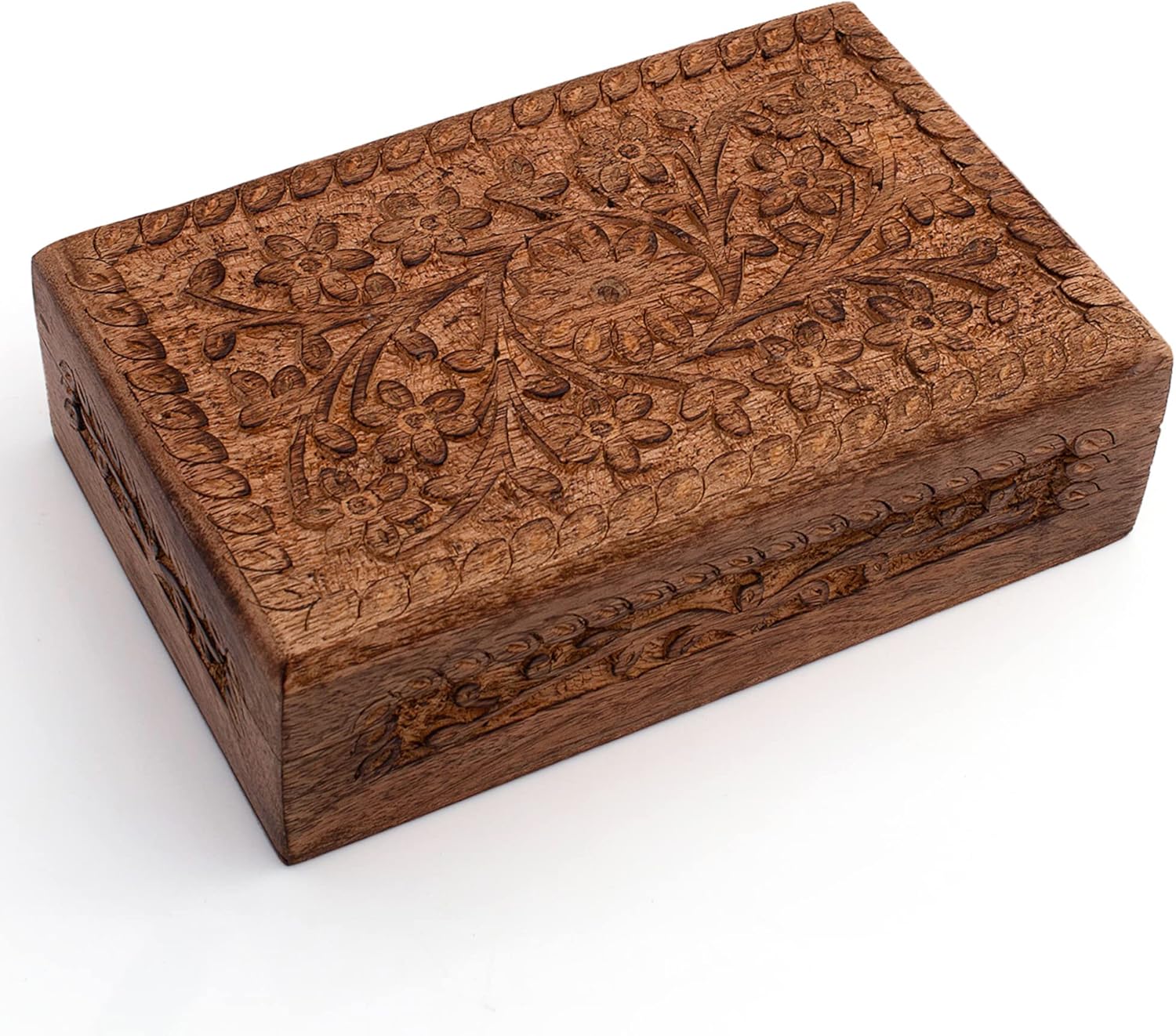 Great Birthday Gift Ideas Handmade Decorative Wooden Jewelry Box Jewelry Organizer Keepsake Box Treasure Chest Trinket Holder Watch Box Storage Box Housewarming Gifts Women - Image 4