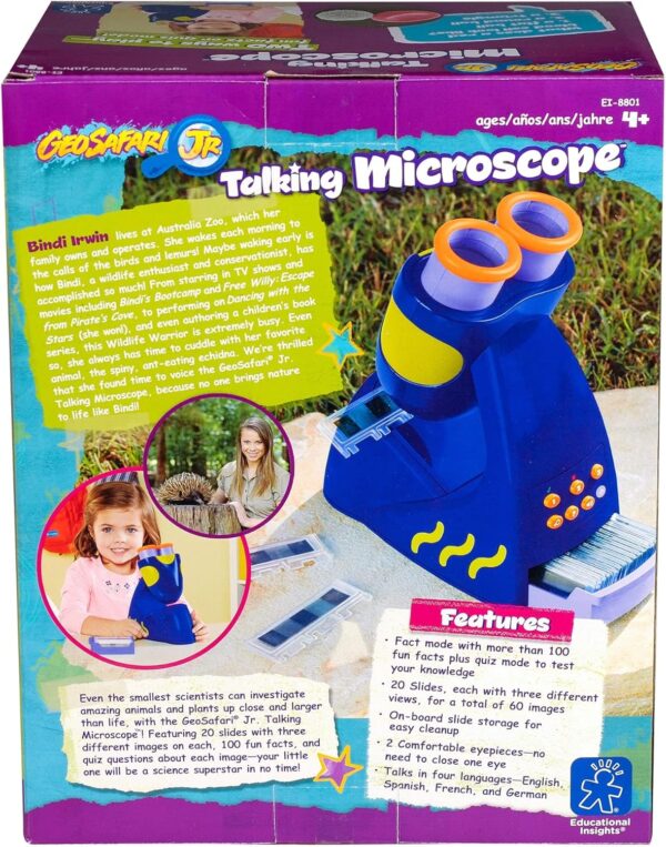 Educational Insights GeoSafari Jr. Talking Microscope Featuring Bindi Irwin: Microscope for Kids, STEM & Science Toy, Interactive Learning, Ages 3+ - Image 6