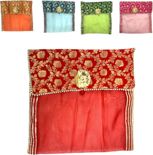LOVENSPIRE 2 Pieces Saree Covers with Button Closure Saree Bags Clothes Covers Organizer for Wardrobe and Gifting Storage Wedding Favor Packing Bags Cloth Organizer Case