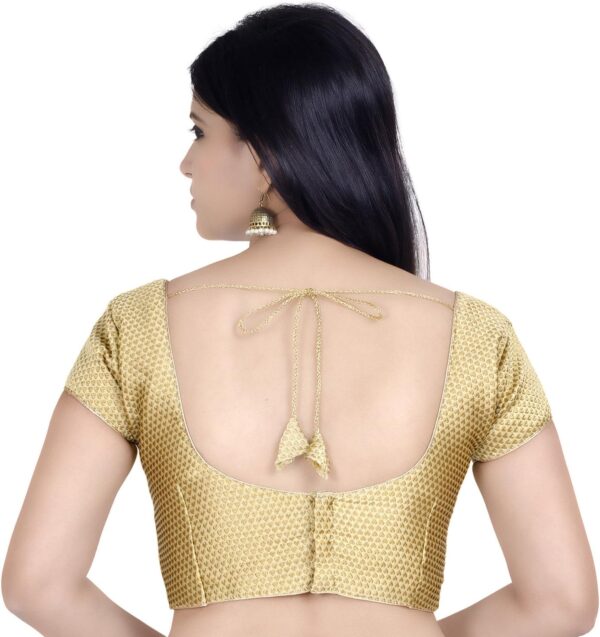 Chandrakala Brocade Banarasi Blouses for Women Sarees,Readymade (B106) - Image 3