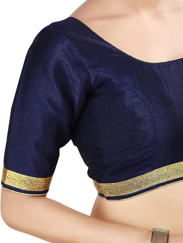 Indian Readymade Bollywood Designer Saree Party Wear Style Choli Top Sari Blouse For Women - Image 5