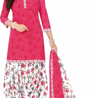 Miraan Women's Cotton Printed Readymade Salwar Suit