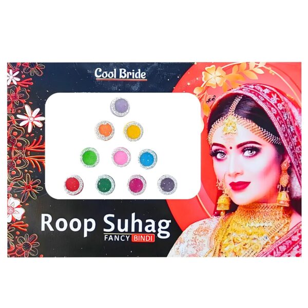 Bindi Indian Round Circle Premium Bindi Assorted Shining Glitter Sparkle Multi Color Indian Daily Use Forehead Bindi Round Dot Tattoo Body Art Sticker, Medium - Image 2