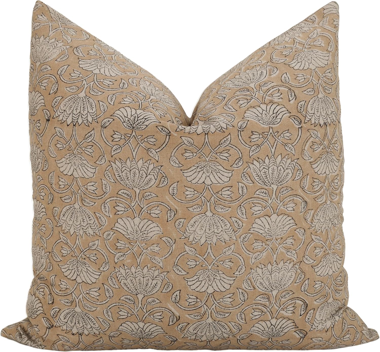 Handmade Block Print 100% Thick Cotton 20" x 20" Accent Throw Cushion Cover with Zipper-Pillowcase for Bedroom, Living Room, Outdoor, Couch, Sofa, Chair, Bed, Patio, Home Décor- Elsa (Dust Pink) - Image 6