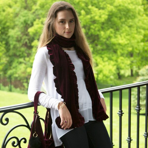 Pavilion Gift Company womens Ruffled Scarf - Image 3
