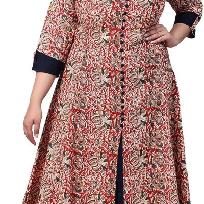 Yash Gallery Women's Cotton Floral Print Anarkali Kurta