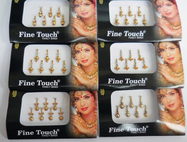 8 Pack - 56 Silver, Golden,Black,Multicolored Face Jewels crystal - Image 2