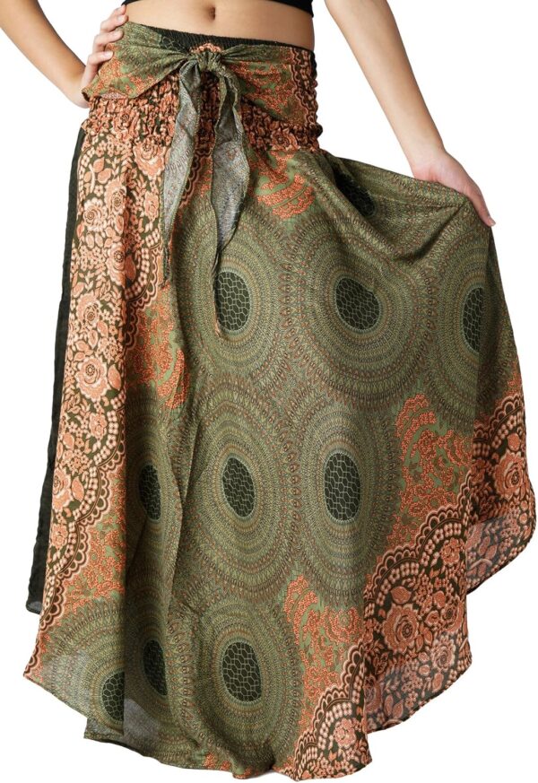 Long Skirts for Women Maxi Boho Skirt Floral Print - Image 2