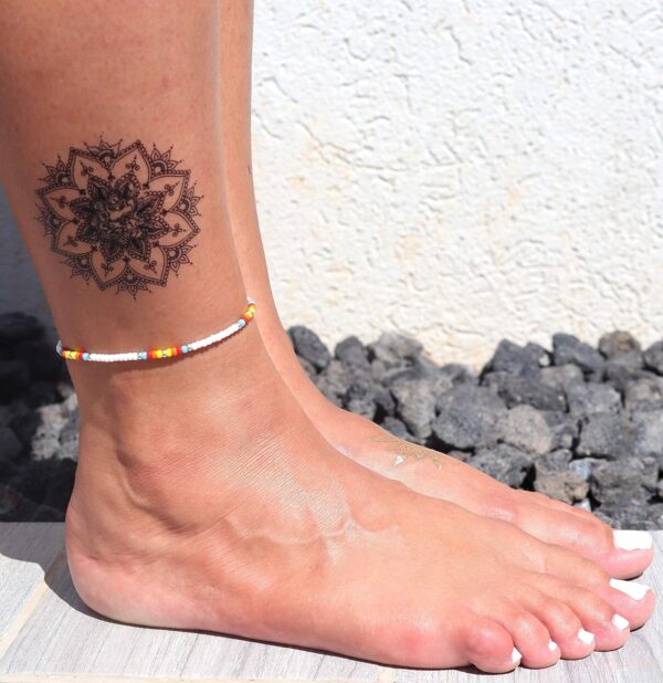 Boho Anklet, Native American Jewelry, Unique Thin Beaded Ankle Bracelet for Women or Girls, Colorful Bohemian Hippie Beach Waterproof Foot Jewelry, Handmade by Tribes - Image 7