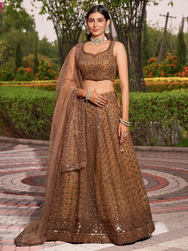 Indian Lehenga Choli ready to wear, Wedding Lehenga Choli with Dupatta, Festival Lehenga Choli with stitched Blouse - Image 3