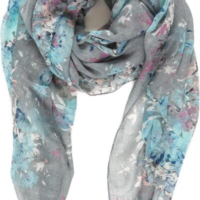 MELIFLUOS DESIGNED IN SPAIN Scarf for Women Lightweight Floral Flower Scarves for Fall Winter Shawl Wrap