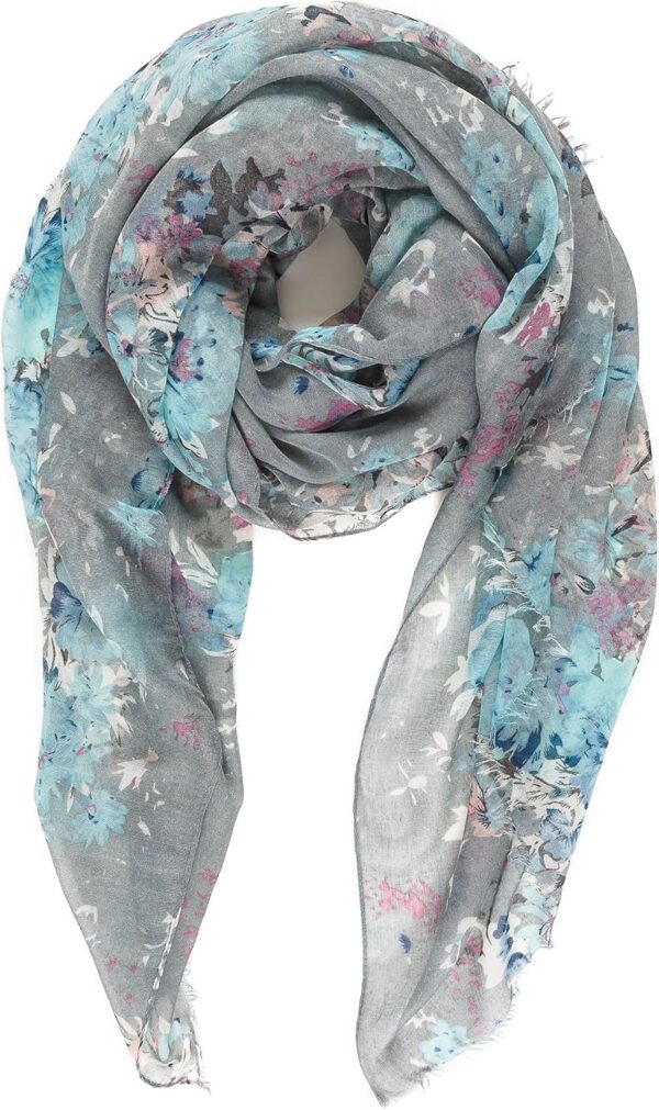 MELIFLUOS DESIGNED IN SPAIN Scarf for Women Lightweight Floral Flower Scarves for Fall Winter Shawl Wrap