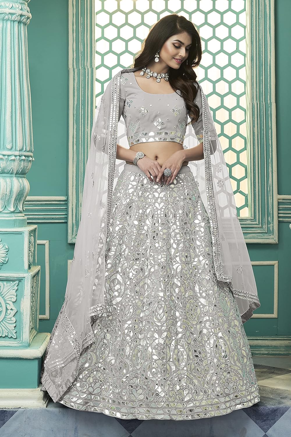 Fashion Boutique New Ready to wear Indian Wedding Traditional Wear Lehenga Choli for Womens (Gul-10) - Image 2