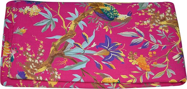 Beautifuly Designed Dress Making Hand Block Printed Fabric |Indian Cotton Craft Sewing Material Supplies | Fabric for Quilt Making | 5 Yard; Pink - Image 4