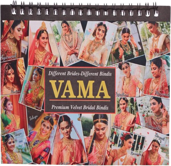 VAMA Multicolour Stone Bindi Kumkum Forehead Sticker Bindiya Bindi Booklet for Ladies & Girls (Medium Size 252 Stone Bindis Booklet) - Image 3