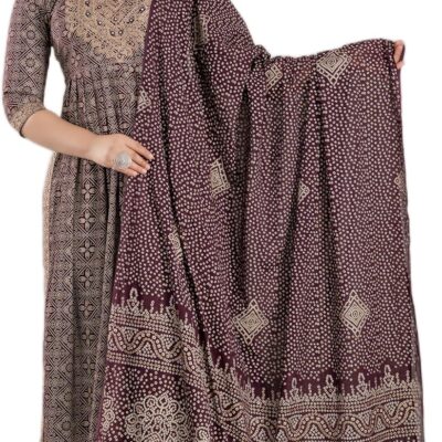Printed Indian Kurti Pant & Dupatta Set for Women Kurta Kurtis Set Tunic For Women