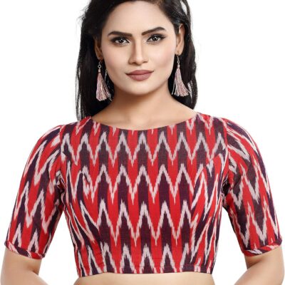 Women's Readymade Ikat Print Pure Cotton Blouse