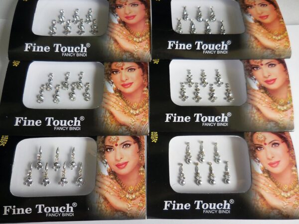 8 Pack - 56 Silver, Golden,Black,Multicolored Face Jewels crystal - Image 3
