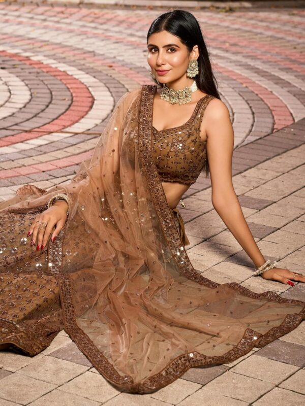 Indian Lehenga Choli ready to wear, Wedding Lehenga Choli with Dupatta, Festival Lehenga Choli with stitched Blouse - Image 4