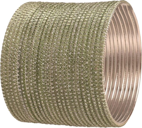 Touchstone Pastel Color Bangle Collection Indian Bollywood Hand Drilled Silver Tinge Designer Jewelry Bracelets Bangle. Set of 24. For Women.