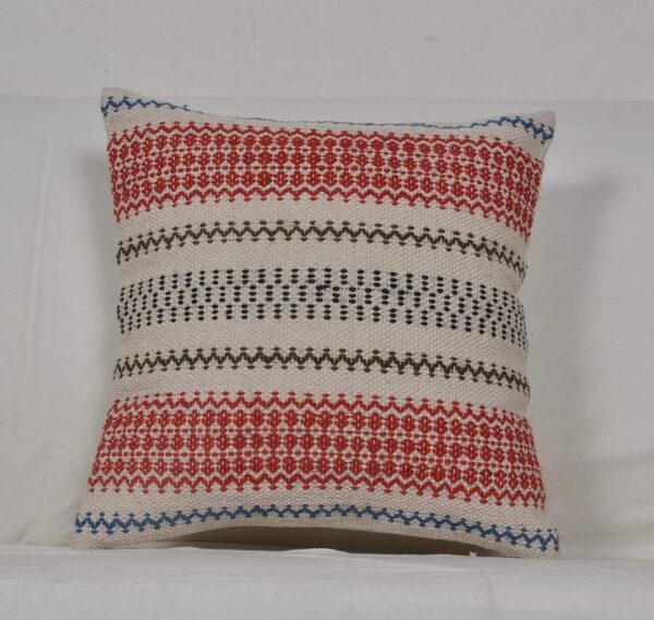 3 PCS Set of Vintage Decor Hand-Loom Design Square Jute Rug Pillow Kilim Cushion Cover 18x18 Beautiful Handmade Jute Rug - Image 3