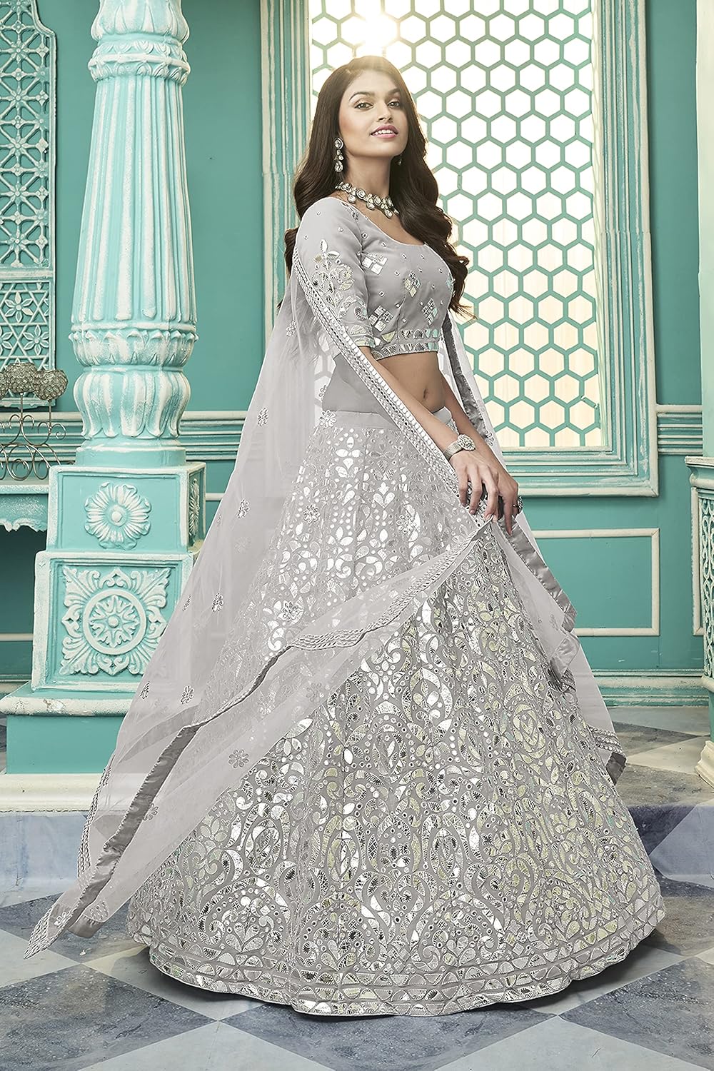 Fashion Boutique New Ready to wear Indian Wedding Traditional Wear Lehenga Choli for Womens (Gul-10) - Image 4