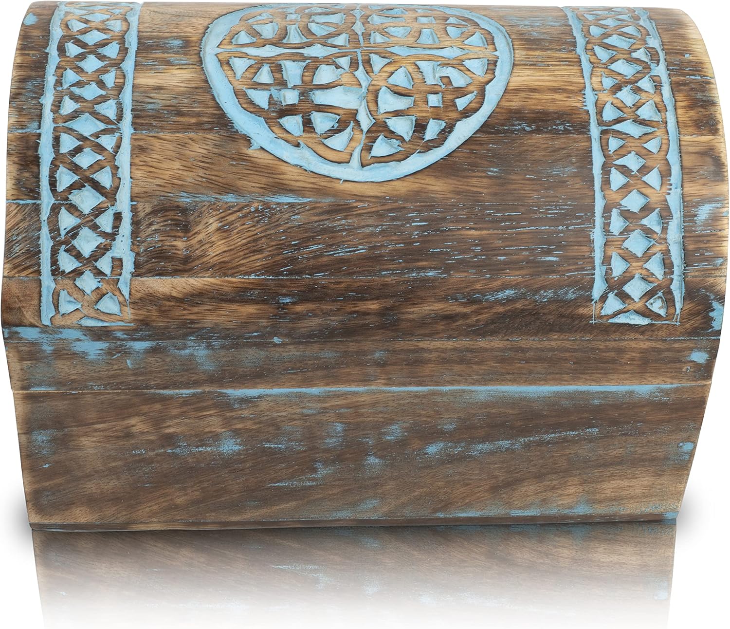 The Great Indian Bazaar Beautiful Birthday Gift Ideas Handmade Decorative Wooden Jewelry Box With Celtic Carving Jewelry Organizer Keepsake Box Treasure Chest Trinket Holder Watch Box Storage Box - Image 4
