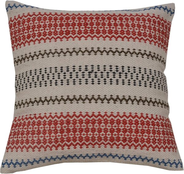 3 PCS Set of Vintage Decor Hand-Loom Design Square Jute Rug Pillow Kilim Cushion Cover 18x18 Beautiful Handmade Jute Rug - Image 2