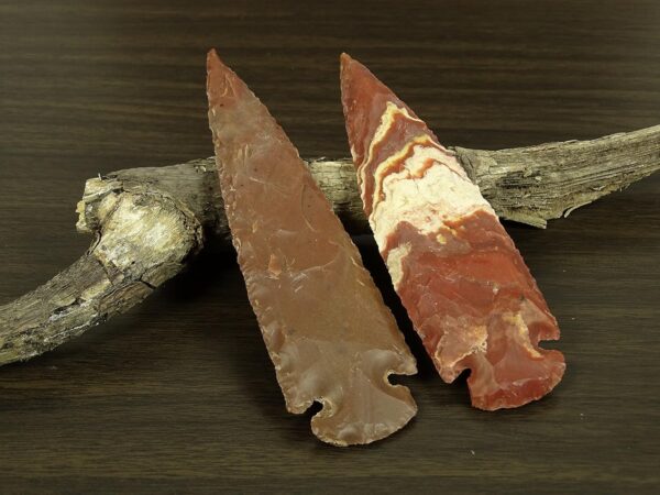 2 x Handmade Indian Agate Stone Spearhead 6 Inches Arrowhead - Image 2