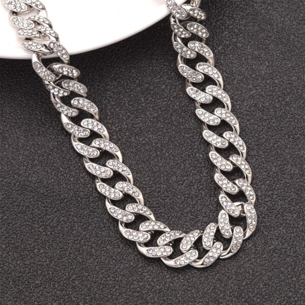 kelistom Cuban Link Anklet Bracelet for Women Men Hip-hop 18K Gold/White Gold Plated Iced Out Rhinestones Filled Chain Ankle Bracelets, 9" 10" 11" - Image 4