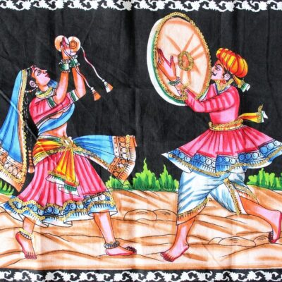 Mango Gifts Traditional Rajasthani Wall Hanging Tapestry India 16" X 21" Inches Approx
