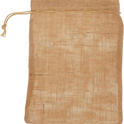 Pack of 6 -Un-laminated Jute Burlap Drawstring Bag Eco-friendly Reusable Bag Natural Size 10 x 14 Natural Color CarryGreen Bags