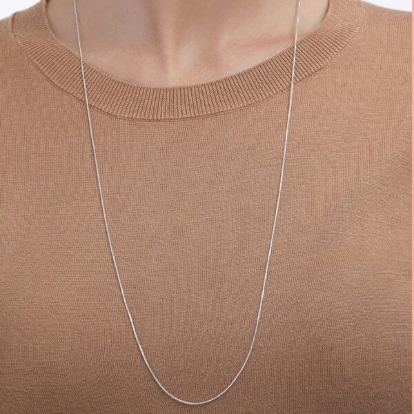 Amazon Essentials Sterling Silver Thin 0.8mm Box Chain Necklace | Available in Yellow Gold or Silver | 16", 18", 20", 24", or 30" (previously Amazon Collection) - Image 2