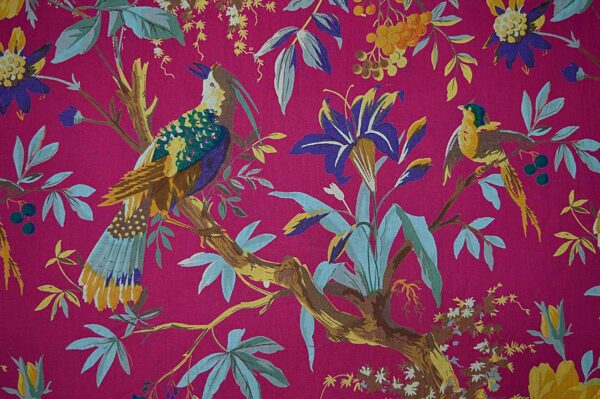Beautifuly Designed Dress Making Hand Block Printed Fabric |Indian Cotton Craft Sewing Material Supplies | Fabric for Quilt Making | 5 Yard; Pink - Image 2