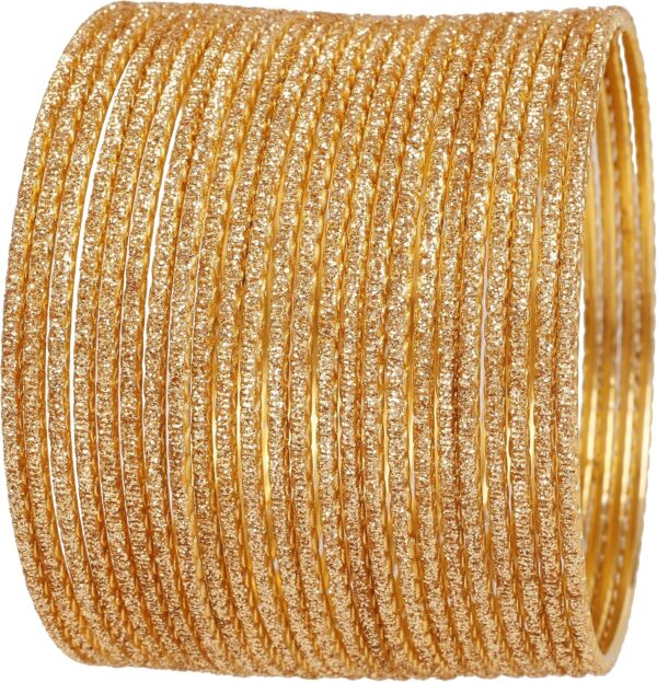 Touchstone Indian Bollywood Gorgeous Handcrafted Hand Saw Peeled Pattern Designer Jewelry Bracelets Bangle in Gold or Copper or Silver Tones for Women.