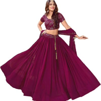 indian ready to wear lehenga choli for women flared party night with stitched blouse 8260-U