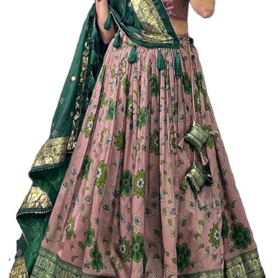 Indian ready to wear Flared Lehenga Choli Set with stitched blouse for Diwali