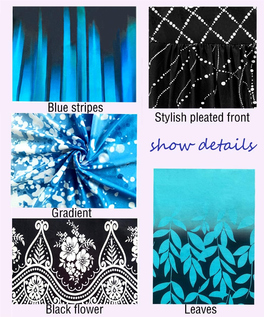 Womens Summer Plus Size Tops Blouses Short Sleeve Shirts Lace Pleated Tunic Tops M-4XL - Image 4