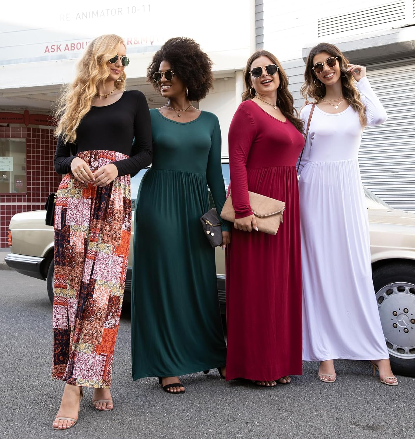 VIISHOW Women's Long Sleeve Loose Plain Maxi Dresses Casual Long Dresses with Pockets - Image 5