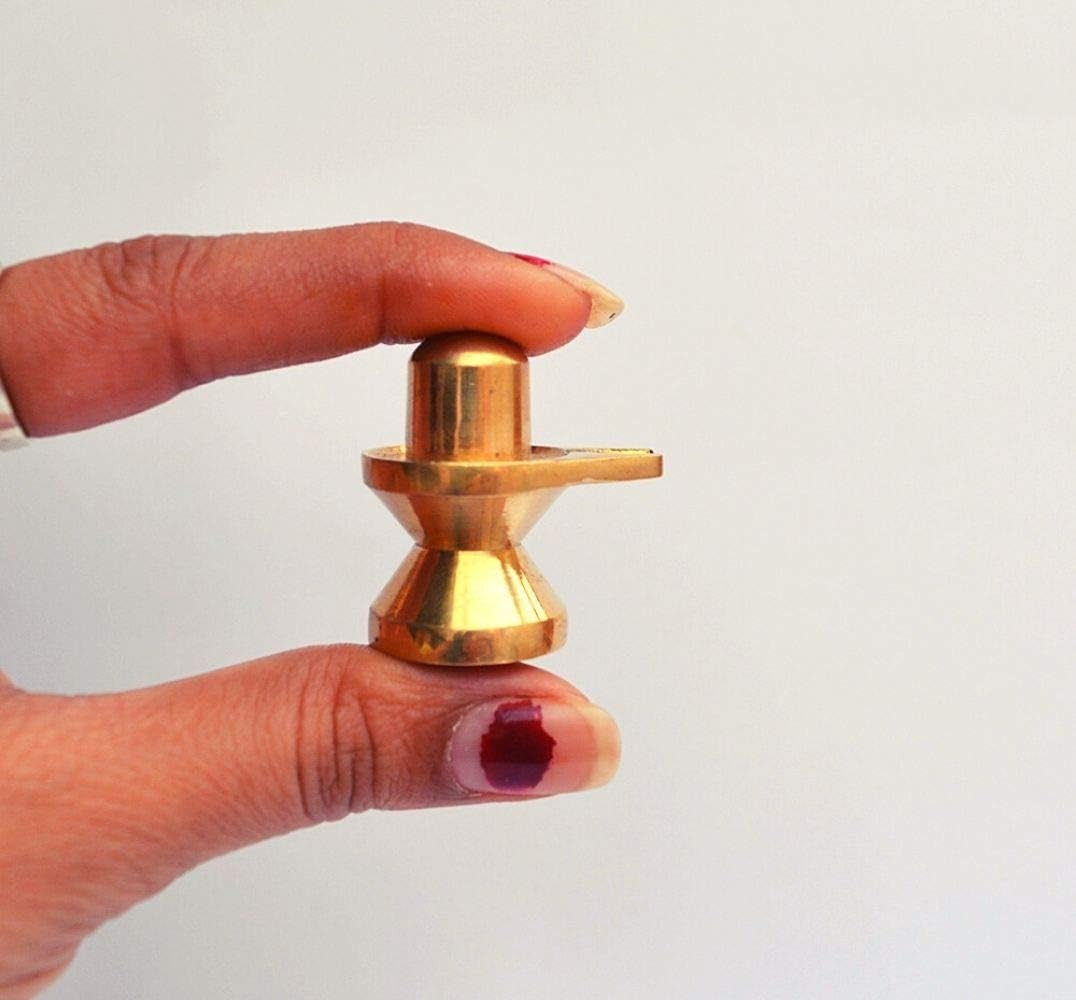 Brass Shivling Shiva Shiv Parivar Sculpture Murti Idol Family Statue (1.25"inch, 55 Gram) Decorative Worship Lord Shankar Shiv Lingam Hindu Gods for Home Temple Pooja Deity Metal Idol Vastu Gift - Image 4