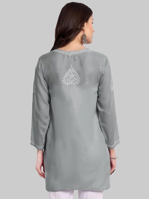 Ada Hand Embroidered Chikankari Indian Cotton Top Tunic Blouse for Women A911344