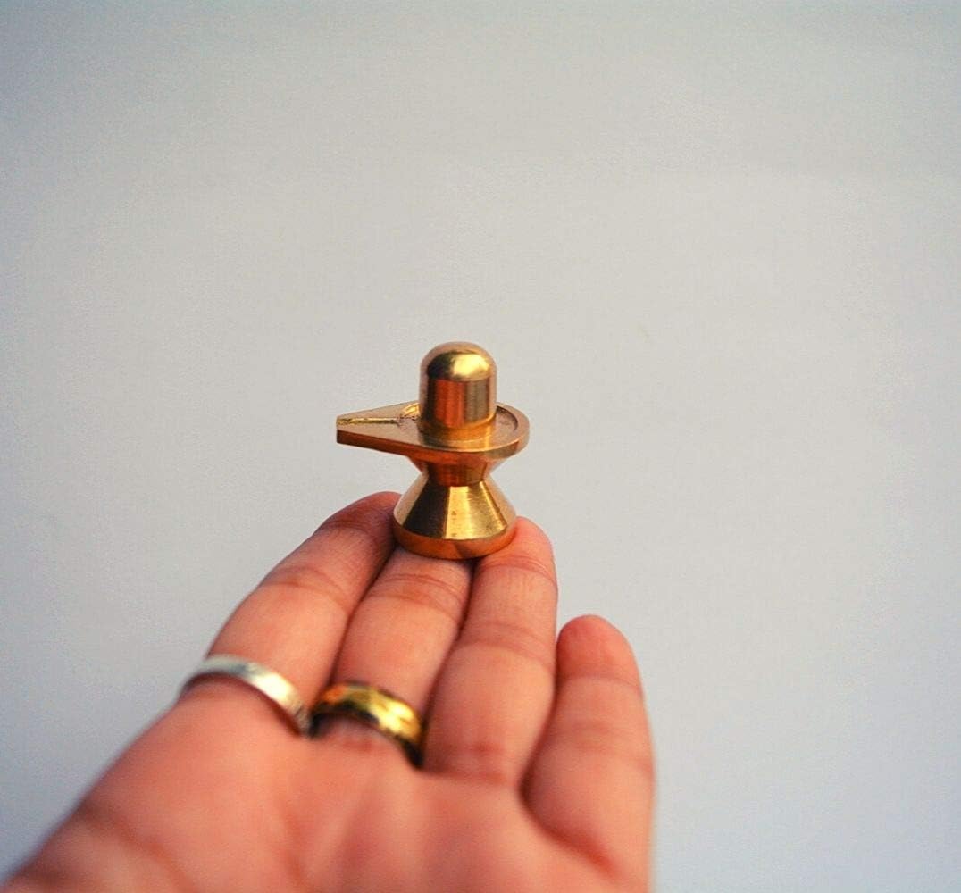 Brass Shivling Shiva Shiv Parivar Sculpture Murti Idol Family Statue (1.25"inch, 55 Gram) Decorative Worship Lord Shankar Shiv Lingam Hindu Gods for Home Temple Pooja Deity Metal Idol Vastu Gift - Image 3