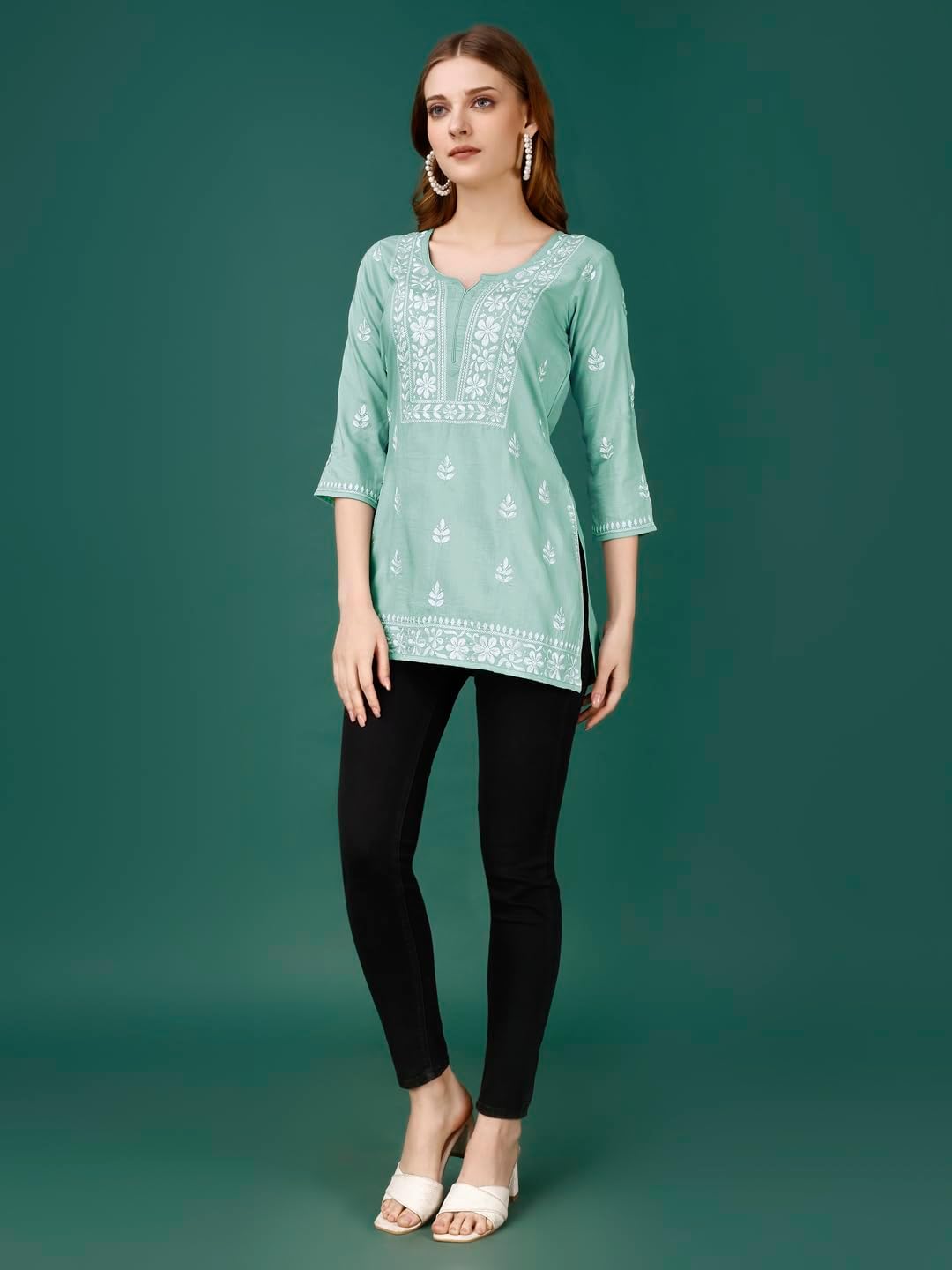 Embroidery Designer Short Kurta Top for Women, Ideal for Festive Occasions and Stylish Everyday Wear - Image 6