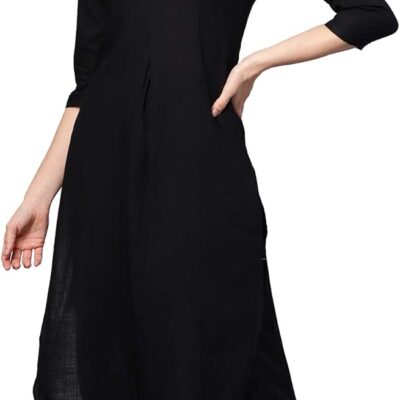 Idalia Rose Gold Straight Solid Kurta With Palazzo Pants