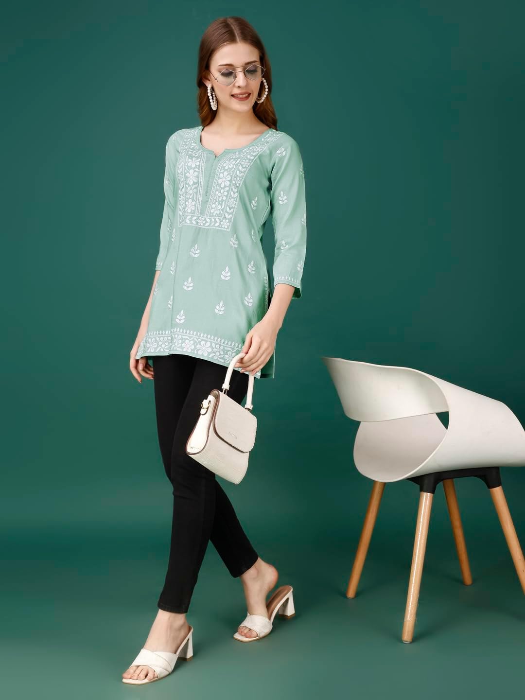 Embroidery Designer Short Kurta Top for Women, Ideal for Festive Occasions and Stylish Everyday Wear - Image 5