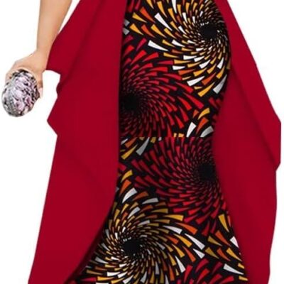 African Print Dresses for Women Wedding Elegant Dashiki Outfits for African Party Lady Evening Gowns Plus Size