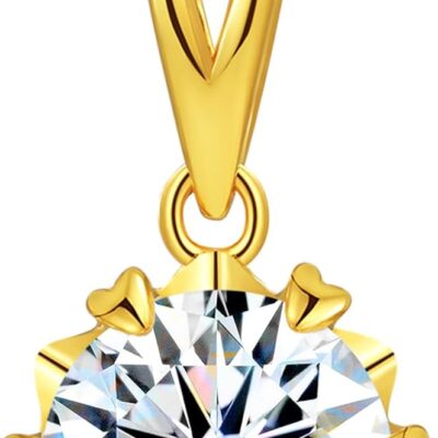 Moissanite Necklace for Women, 0.5-2Ct Moissanite Lad Grown Diamond Pendant Necklace, 18K Gold Plated 925 Sterling Silver 18+2" Necklace, Anniversary Birthday Valentine's Day Jewelry Gifts for Women